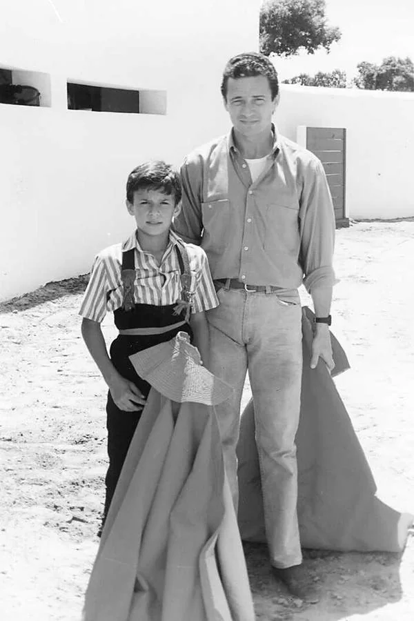 José María Manzanares con Ferrera de niño