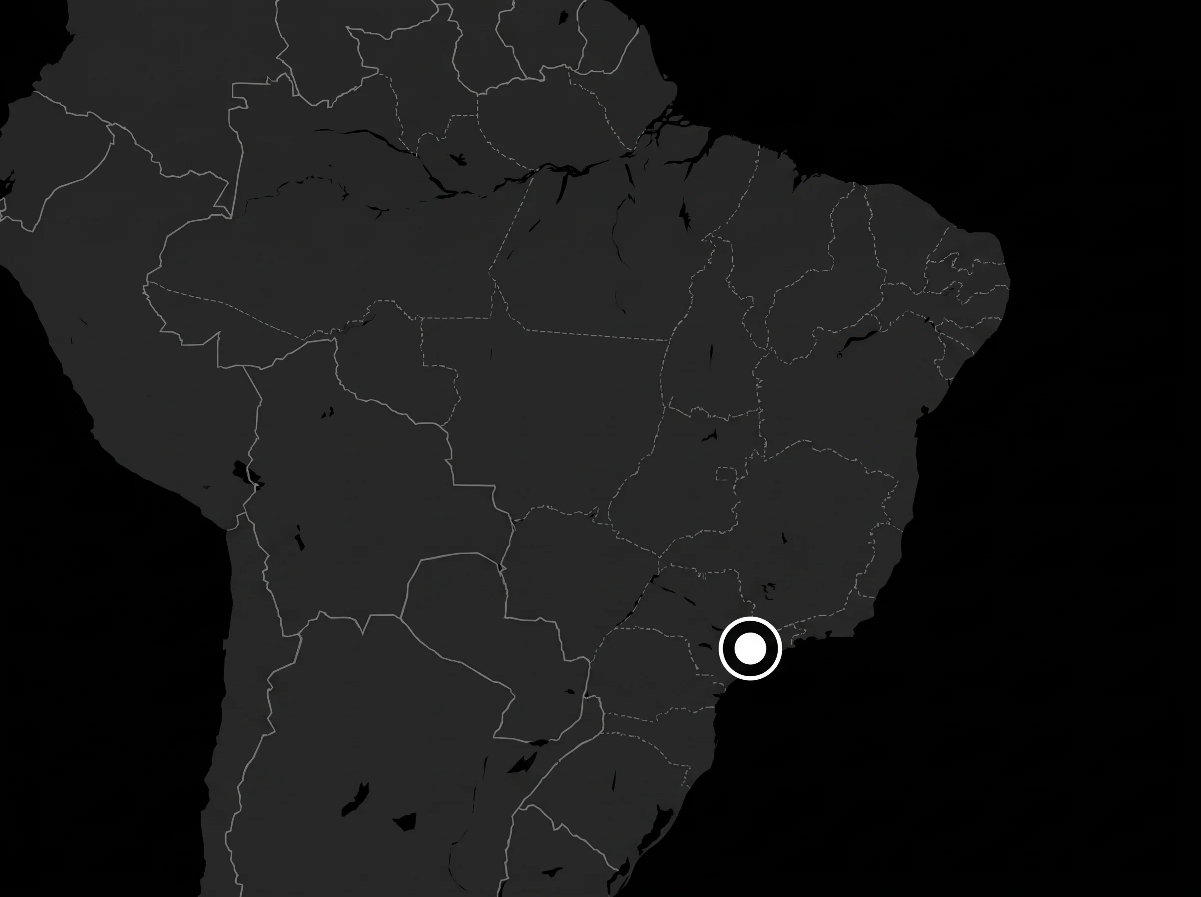 Mapa de Brasil con el estado de São Paulo y Juquitiba señalados